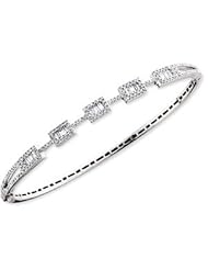 Diamond bangle in 14kt white gold
