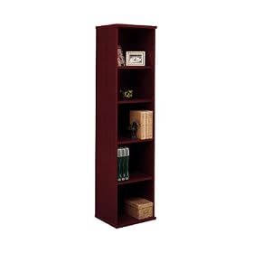Open Single Bookcase - Mahogany by United Stationers