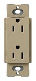 Lutron SCR-15-MS Satin Colors 15A Electrical Socket Duplex Receptacle, Mocha Stone