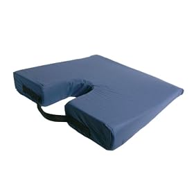 Sloping Coccyx Cushion with Removable Cover- NAVY ONLY