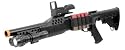 Airsoft Shotgun Pump w/ Shells - Flashlight - Red Dot