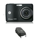 Ex-Pro Bundle: GE C1033 Black Digital Camera (10.1MP x3 Optical Zoom, 2.4 LCD, 1600 ISO, Smile Blink & Face Detection), with Ex-Pro Clam CasE
