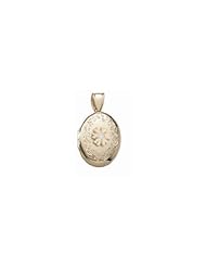 14K Yellow Gold Cremation and Hair Locket w/ Diamond Center 1/2 inch x 1 inch Solid 14K Yellow Gold