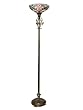 Dale Tiffany TR90211 Crystal Peony Torchiere Lamp, Antique Golden Sand and Art Glass Shade