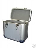 50 Capacity Aluminium LP Record Case Silver Panels