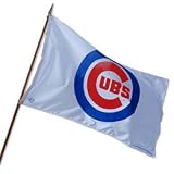 Chicago Cubs White Bullseye Flag