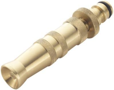 Garden Hose Nozzle : Brass Water Sprayer For Easier Watering with Simple Twist On/ Off Water Control for Arthritis or Tired Hands