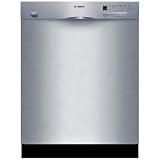 Bosch Evolution 500 Series: SHE45M0 Full Console Dishwasher with 4 Wash Cycles, Platinum Mid Racks,