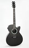 RainSong Graphite Guitars Concert Acoustic-Electric Guitar (Black Ice)