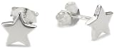 Vinani Damen-Ohrstecker Stern klein glänzend Sterling Silber 925 Ohrringe OSKS