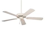 Emerson CF700AW Builder Indoor Ceiling Fan, 52-Inch Blade Span, Summer White Finish and Summer White/Bleached Oak Blades