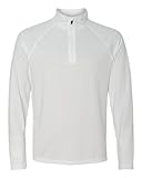Alo Sport Men's Quarter-Zip Lightweight Pullover - WHITE - L