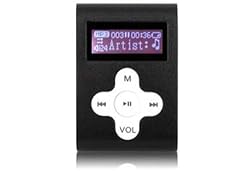 Mach Speed 2GB Eclipse MP3 Player with Display, Clip-On Style and Shuffle Mode - Black (Eclipse-CLD2BK)