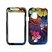 Samsung Fascinate I500 I-500 Black with Multicolor Hibiscus Floral Flowers Design Snap-On Hard Protective Cover Case Cell Phone + (Free by ellie e. Wristband)