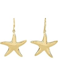 14k Yellow Gold Starfish Earrings