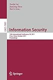 Information security : 14th International Conference, ISC 2011, Xi'an, China, October 26-29 2011 : proceedings