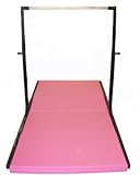 Gymnastics Mini High Bar with Leg Extensions and Folding Mat