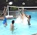 Pool Shot - WV-523 - Spike-n-Splash Free Standing Water Volleyball Game - White PVC -
