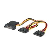Internal PC Y Splitter Power Cable, 1 x SATA to 3 x SATA Connectors