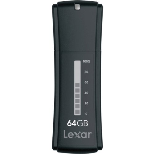 Lexar 64GB JumpDrive Secure II Plus Black USB 2.0 Flash Thumb Drive - Frustration Free Bulk Packaging