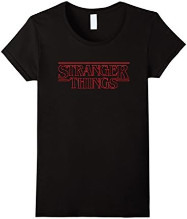 Women's stranger and things tshirt Small Black