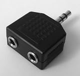 Dual Adapter fuer Kopfhoerer - Ein 3,5 mm Stereo Stecker zu Zwei 3,5 mm Stereo Buchsen