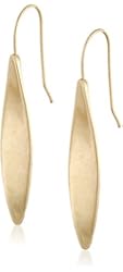 Kenneth Cole New York "Gilded Lapis" Sculptural Stick Linear Drop Earrings