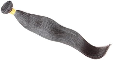 Wleec Beauty Brazilian Virgin Hair Straight, 1 Bundle Natural Color Virgin Human Hair Extensions Size 20 Inch