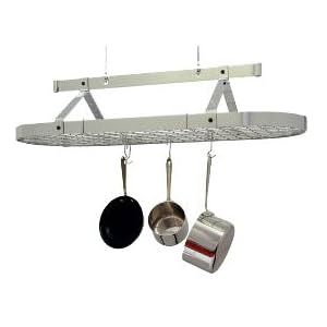 Enclume Brass Four Foot Oval Ceiling Mounted Pot Rack