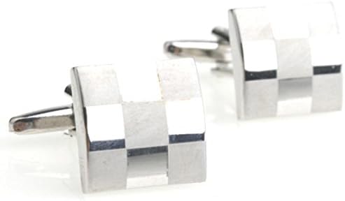 USMONON Fashion brand laser squared yarn mill decorative pattern cufflinks fashion cufflink 170084 cuff links