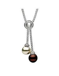 18kt White Gold South Sea and Tahitian Pearl Necklace