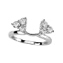 Gorgeous! Women's 14k White-gold (3/4CTTW ) Moissanite Solitaire Enhancer.
