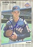 David Cone, New York Mets, 1989 Fleer Autographed Card