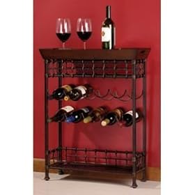 Zanzibar Wine Table - Antiqued Copper (10 Bottle) by Oenophelia