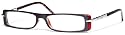 Cross Walker Collection Full Frame Reading Glasses with Polished Silver Appointments, Black Dark Tortoise Frame and Temple Finish, 1.25