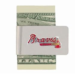 Atlanta Braves Enameled Pewter Money Clip/Card Holder - MLB Baseball Fan Shop Sports Team Merchandise