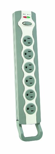 Coleman Cable 04661 6-Outlet Electronics Surge Protector for HDTV - with 15-Ft Cord