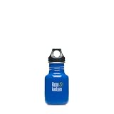 Klean Kanteen Stainless Steel Water Bottle with Poly Loop Cap (12-Ounce, Ocean Blue)