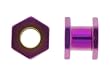 Colorline Hexa Tunnel Plugs - Purple - 0g - Sold as a Pair