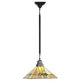 Meyda Tiffany 49114 Pendant, Mahogany Bronze Finish with Amber
