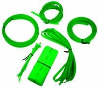Sleeving Kit, Green UV, Sleeving, Heatshrink Tubing, & Cable Ties