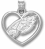 Philadelphia Eagles Eagle Heart Pendant - Sterling Silver Jewelry