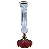Hand-Engraved Ibis-Neck Glass Candle Stick Holder - PG910
