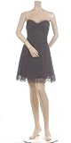 BCBG BLACK SILK WOVEN STRAPLESS MINI DRESS NEW 0