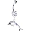 Silver Dolphin Belly Ring