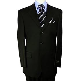 Hand Tailored Italian Mens Suits Merino Wool 150s Suit Complete Jacket and Pants for Bussines and Year Round Use Jet Black