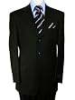 Jet Black Hand Tailored Italian Mens Suits Merino Wool 150s Suit Complete Jacket and Pants for Bussines and Year Round Use