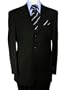 Jet Black Hand Tailored Italian Mens Suits Merino Wool 150s Suit Complete Jacket and Pants for Bussines and Year Round Use