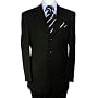 Hand Tailored Italian Mens Suits Merino Wool 150s Suit Complete Jacket and Pants for Bussines and Year Round Use Jet Black