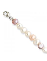 Sterling Silver Multicolor FW Cultured Pearl Earring/Bracelet/Necklace Set